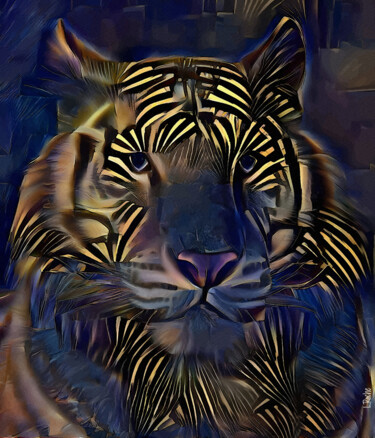 Digital Arts titled "Artig, tiger" by L.Roche, Original Artwork, Acrylic