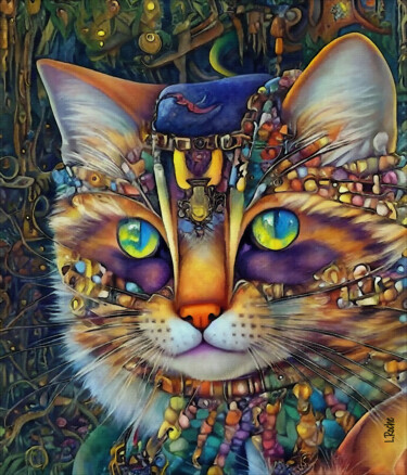 Digital Arts titled "Jaydaa, cat" by L.Roche, Original Artwork, 2D Digital Work