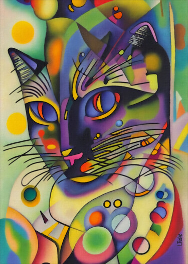 Digital Arts titled "Cartagena, cat" by L.Roche, Original Artwork, Acrylic