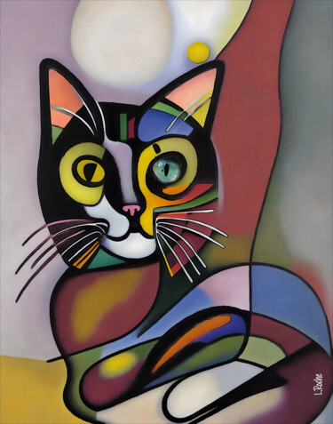 Digitale Kunst getiteld "Melek cat" door L.Roche, Origineel Kunstwerk, Acryl