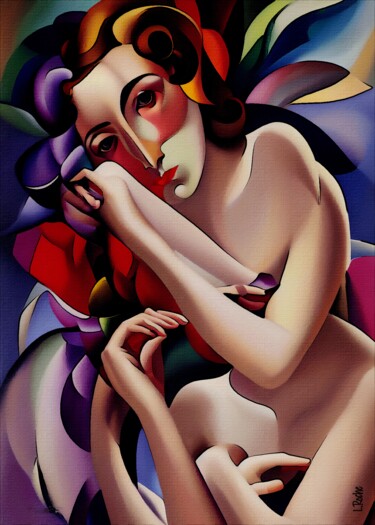 Digital Arts titled "Angelina" by L.Roche, Original Artwork, Acrylic
