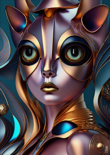 Arte digital titulada "Lady Gata" por L.Roche, Obra de arte original, Trabajo Digital 2D