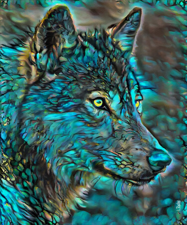 Digital Arts titled "Lobo dulce" by L.Roche, Original Artwork, Ink