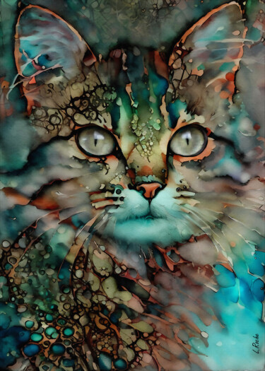 Arte digital titulada "Catty 2023" por L.Roche, Obra de arte original, Tinta