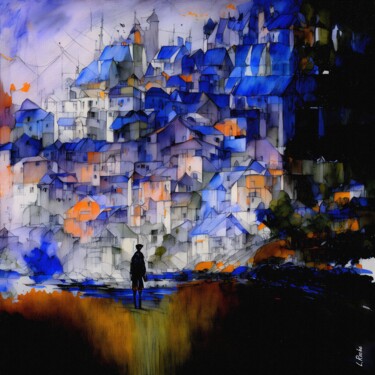 Pittura intitolato "Haute ville" da L.Roche, Opera d'arte originale, Acrilico