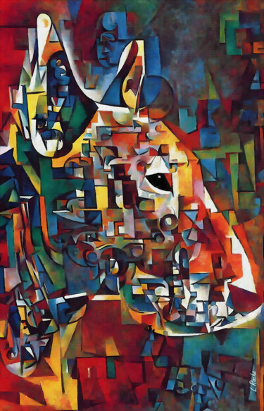 Peinture intitulée "Bono" par L.Roche, Œuvre d'art originale, Acrylique