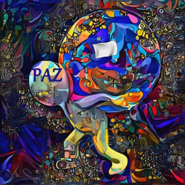 Painting titled "Paz" by L.Roche, Original Artwork, Acrylic