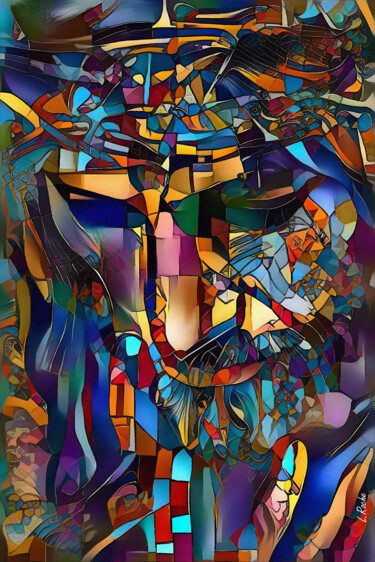 Pintura titulada "Cristo 23" por L.Roche, Obra de arte original, Acrílico