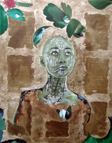 Картина под названием "Naked Mind" - L4e, Подлинное произведение искусства, Масло Установлен на Деревянная рама для носилок