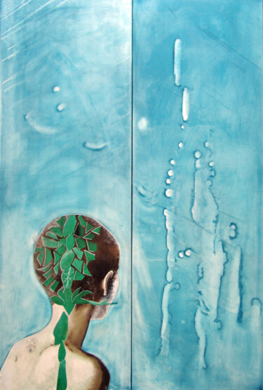 Malerei mit dem Titel "Naked Mind 2" von L4e, Original-Kunstwerk, Öl