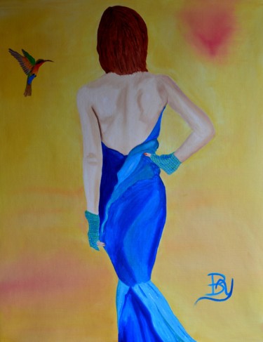 Painting titled "Chaleur de Rubis" by La Babssy, Original Artwork