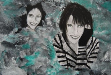 Painting titled "sourire de femmes" by La Babssy, Original Artwork