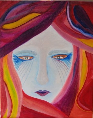 Peinture intitulée "Ma tête" par La Babssy, Œuvre d'art originale