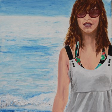 Peinture intitulée "La fille de la mer" par La Babssy, Œuvre d'art originale