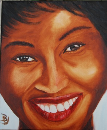 Peinture intitulée "Sourire du monde" par La Babssy, Œuvre d'art originale