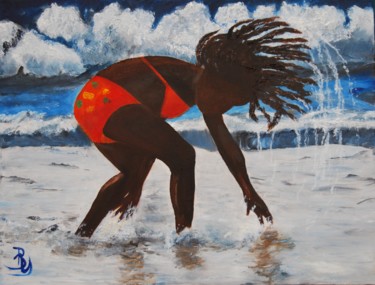 Peinture intitulée "Enfant du soleil" par La Babssy, Œuvre d'art originale