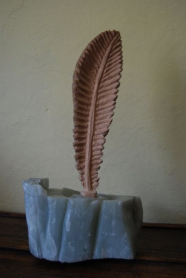 Sculpture intitulée "bois de plume 1" par La Babssy, Œuvre d'art originale