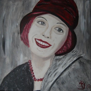 Painting titled "Mlle Sourire ..." by La Babssy, Original Artwork