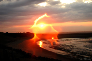 Photographie intitulée "Soleil fou" par La Babssy, Œuvre d'art originale