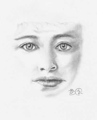 Drawing titled "Camille" by La Babssy, Original Artwork, Pencil