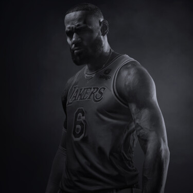 Digital Arts titled "LeBron James" by La Galerie De L'Amour Us, Original Artwork, Digital Painting