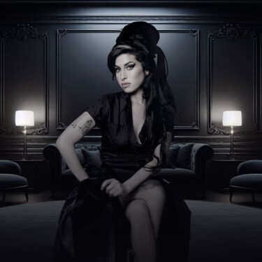 Malarstwo zatytułowany „Amy Winehouse” autorstwa La Galerie De L'Amour, Oryginalna praca, Malarstwo cyfrowe
