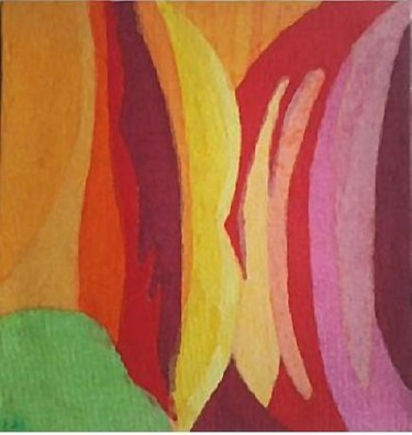 Colagens intitulada "Intimité florale 2" por Annig Pineau (Ginna), Obras de arte originais, Colagens