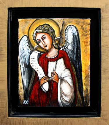 Peinture intitulée "Ange N°1" par Catherine Labare, Œuvre d'art originale, Acrylique
