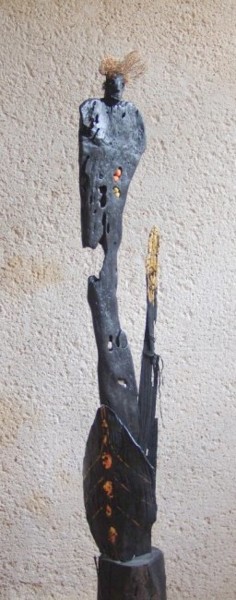Sculpture intitulée "Le guerrier" par Kiti Bois-Verre, Œuvre d'art originale