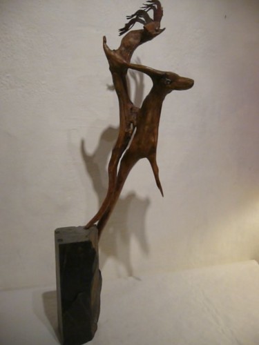 Sculpture intitulée "La Chevauchée" par Kiti Bois-Verre, Œuvre d'art originale