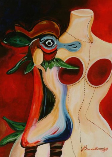Pittura intitolato "le rendez-vous" da Silvana Bracchi, Opera d'arte originale