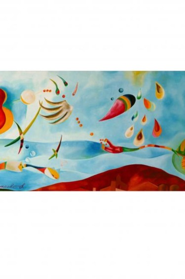 Pittura intitolato "il gioco della vita…" da Silvana Bracchi, Opera d'arte originale