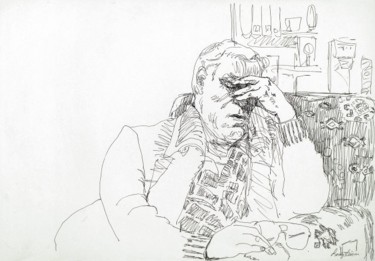 Drawing titled "The Poet, Ben Roger…" by Lacey Stinson, Original Artwork, Ink
