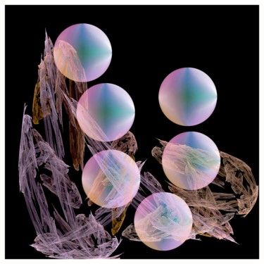Arts numériques intitulée "bulles.jpg" par Lacilha, Œuvre d'art originale, Peinture numérique