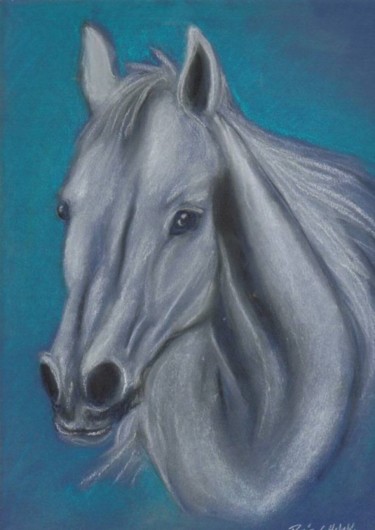 Dessin intitulée "cheval 2" par Laconich, Œuvre d'art originale