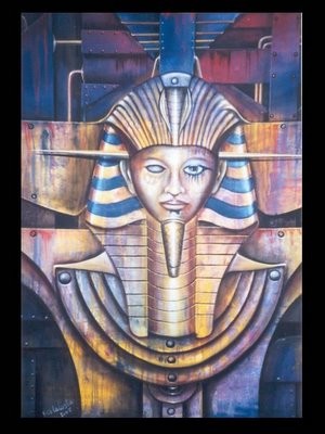 Pintura titulada "Tutankamon" por Carlos Vico Lacosta, Obra de arte original