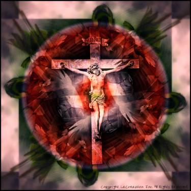 Digitale Kunst getiteld "Crucifixion" door Lacreaption, Origineel Kunstwerk, 2D Digital Work