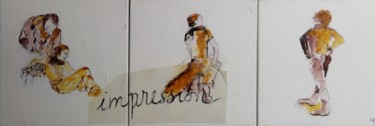 Painting titled "Impression" by Line Lacroix, Original Artwork, Oil