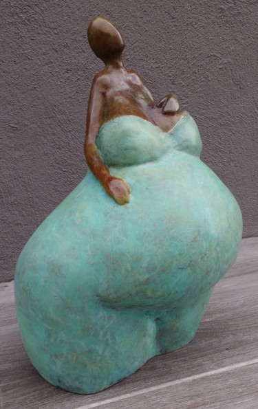 Sculpture intitulée "Mère Eternelle Lago…" par Frédérique Lacroix Damas, Œuvre d'art originale, Métaux