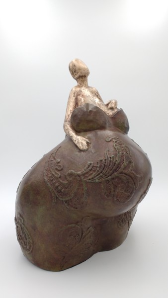 Skulptur mit dem Titel "Mère Eternelle en c…" von Frédérique Lacroix Damas, Original-Kunstwerk, Bronze