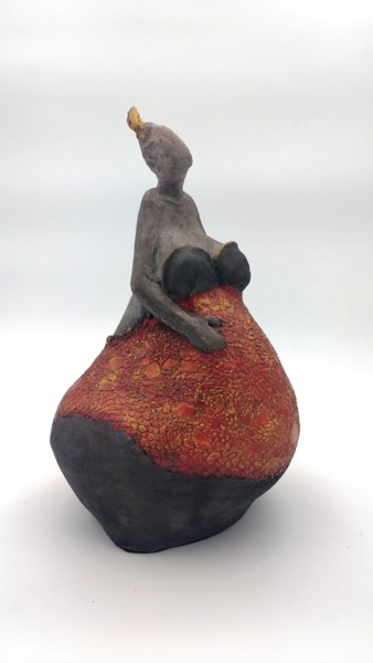 Sculpture titled "Hapsatou Reine d'Eg…" by Frédérique Lacroix Damas, Original Artwork, Ceramics