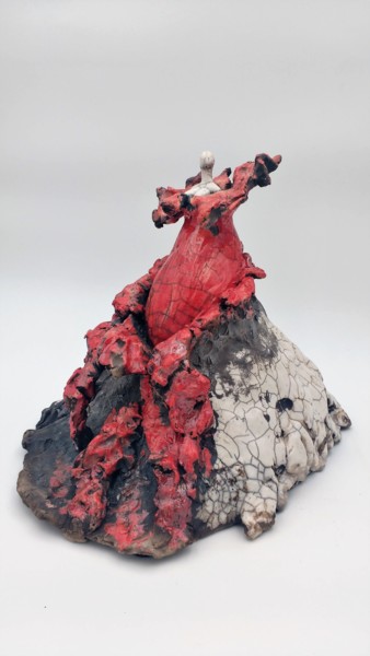 Rzeźba zatytułowany „Naissance volcanique” autorstwa Frédérique Lacroix Damas, Oryginalna praca, Ceramika