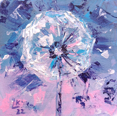 Peinture intitulée "Dandelion flower" par Lada Kholosho, Œuvre d'art originale, Acrylique