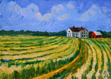 Pintura titulada "Countryside" por Lada Kholosho, Obra de arte original, Acrílico