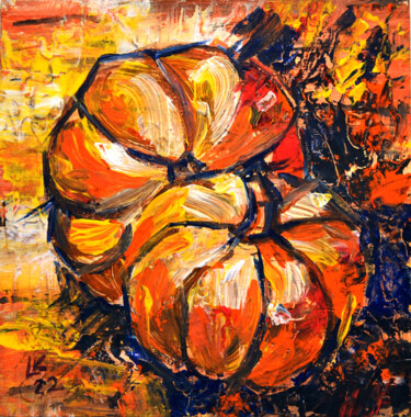 Peinture intitulée "Autumn harvest" par Lada Kholosho, Œuvre d'art originale, Acrylique