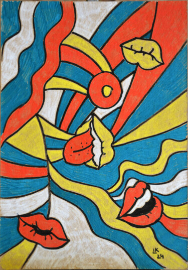 Painting titled "Riveting Rhythms: B…" by Lada Kholosho, Original Artwork, Acrylic