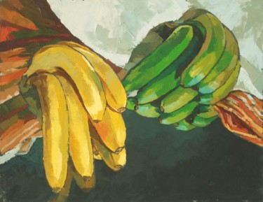 Pintura titulada "Oro&Esmeralda" por Lada Korobeynikova, Obra de arte original