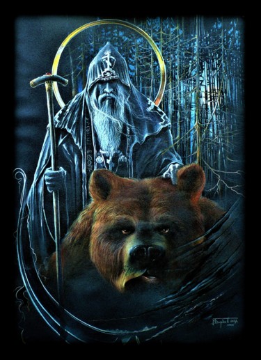图画 标题为“"НЕ БУДИ ЛИХО"” 由Vladimir Barkov, Ladoyar, 原创艺术品, 孔戴 安装在其他刚性面板上