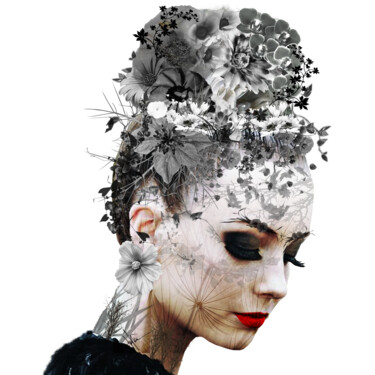 Photographie intitulée "Flower power n°7" par Lady Caviar, Œuvre d'art originale, Photographie manipulée