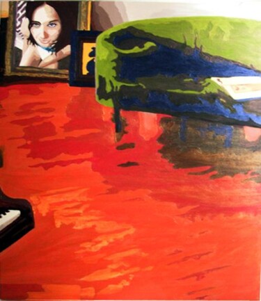 Painting titled "le piano" by Lady Caviar, Original Artwork